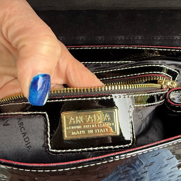 Arcadia top handle patent leather satchel - Picture 11 of 11